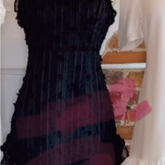 Black Strapless Ruffled Babydoll Dress - Picture 3 of 3